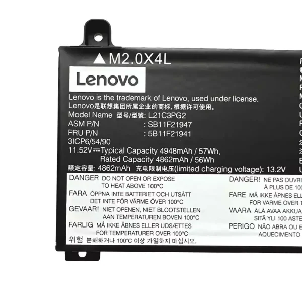 Batterij laptop accu voor Lenovo L21C3PG2 L21M3PG2 - Afbeelding 4
