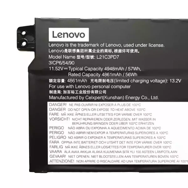 Batterij laptop accu voor LENOVO L21C3PD7 L21M3PD7 - Afbeelding 3