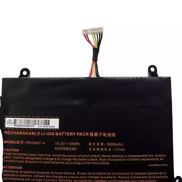 Batterij laptop accu voor P950BAT-4 - Afbeelding 3
