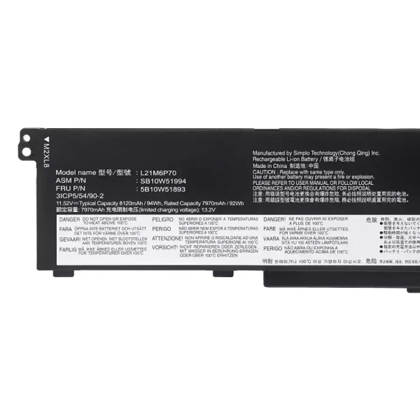 Batterij laptop accu voor LENOVO L21M6P70 L21L6P70 L21D6P70 - Afbeelding 3