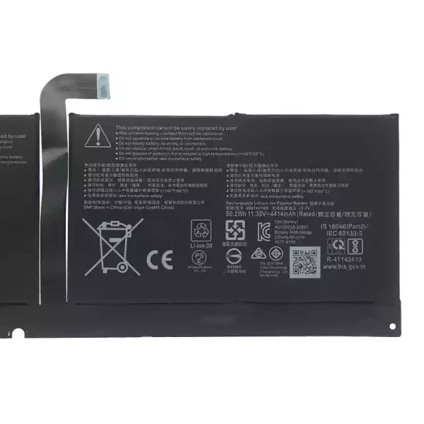 Batterij laptop accu voor 96BTA016H 96BTA015H DYNC01,Microsoft Surface Pro 8 1983 1982 - Afbeelding 3