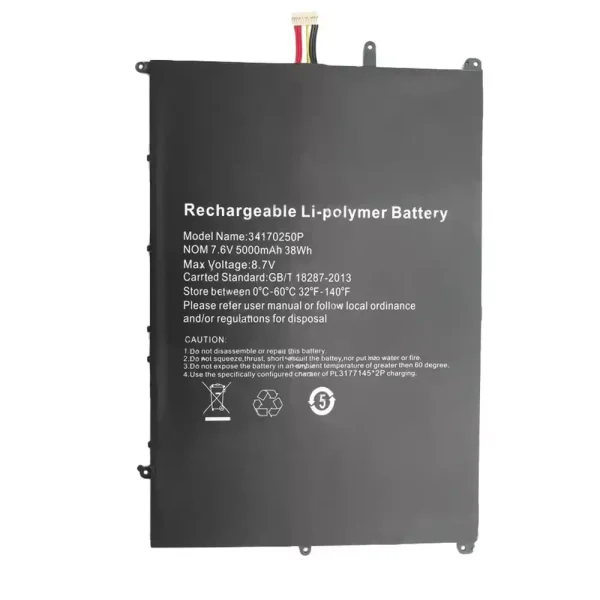 Batterij laptop accu voor 34170250P