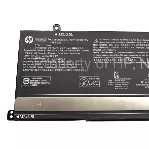 Batterij laptop accu voor HP WE04XL HSTNN-WB0F N39857-005 - Afbeelding 3