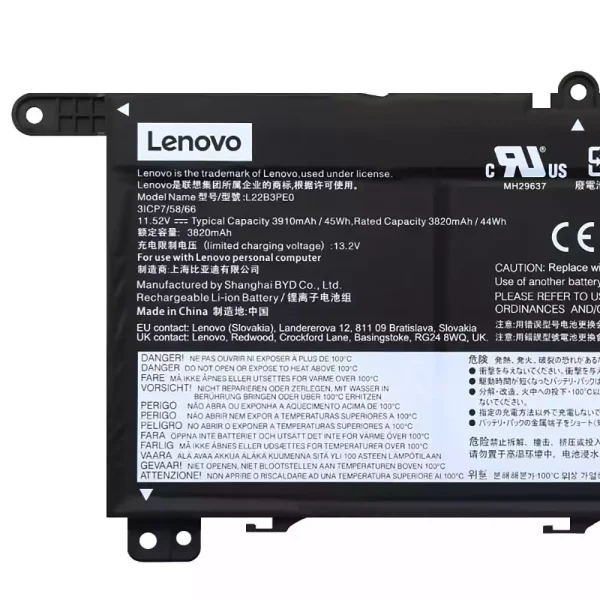 Batterij laptop accu voor LENOVO L22B3PE0 L22C3PE0 L22M3PE0 - Afbeelding 3