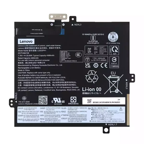 Batterij laptop accu voor LENOVO L22B2PH1 L22D2PH1