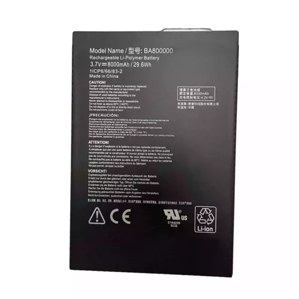 Batterij laptop accu voor BA800000