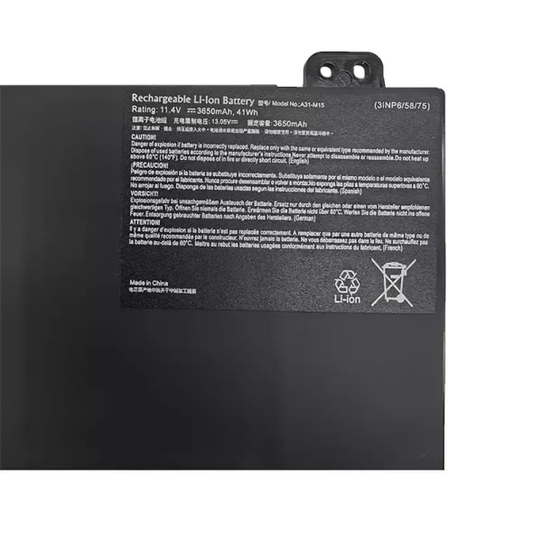 Batterij laptop accu voor A31-M15 - Afbeelding 3