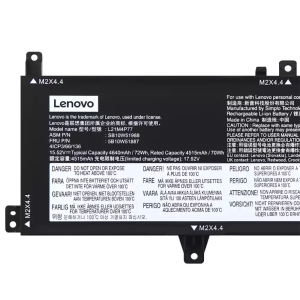 Batterij laptop accu voor LENOVO L21M4P77 L21D4P77 - Afbeelding 3