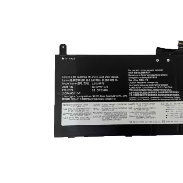 Batterij laptop accu voor LENOVO L21M4P76 L21D4P76 - Afbeelding 3
