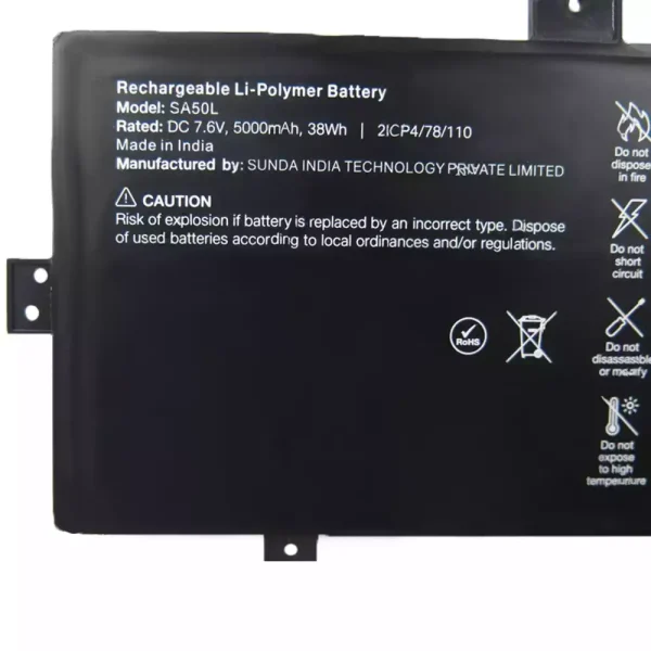 Batterij laptop accu voor SA50L - Afbeelding 2