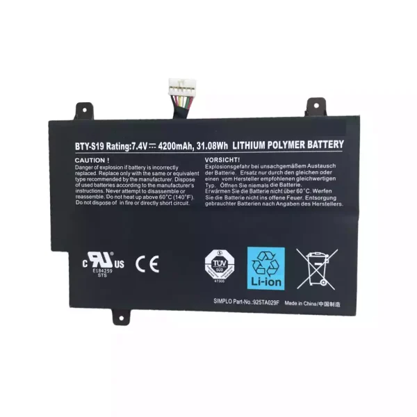 Batterij laptop accu voor MSI BTY-S19