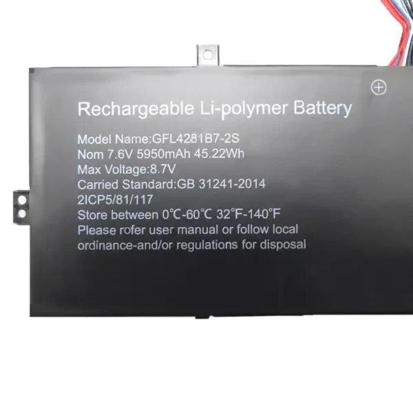 Batterij laptop accu voor GFL4281B7-2S - Afbeelding 2
