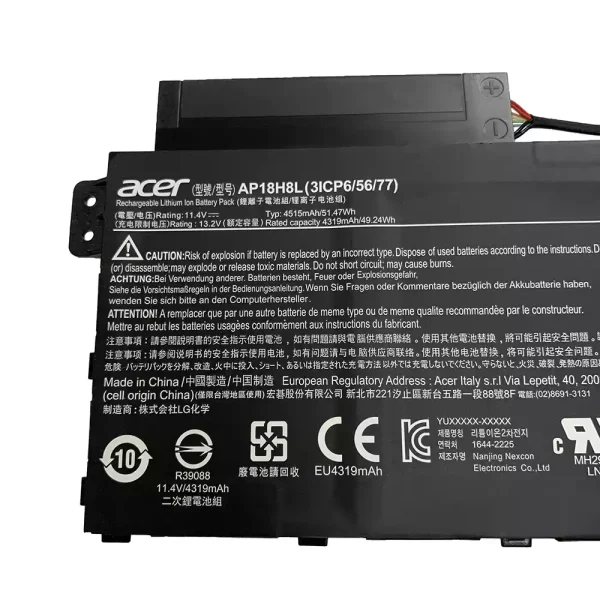 Batterij laptop accu voor ACER AP18H18L - Afbeelding 2