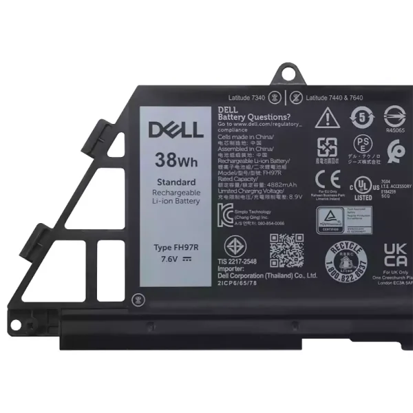 Batterij laptop accu voor DELL FH97R 76KVG 599M7 - Afbeelding 3