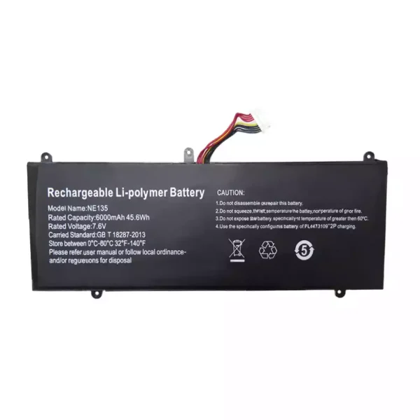 Batterij laptop accu voor NE135