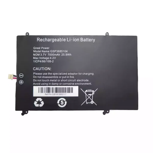 Batterij laptop accu voor GSP3685104