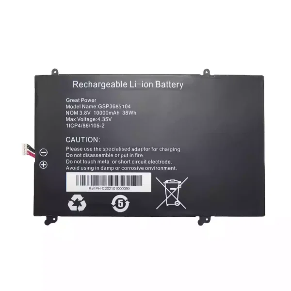 Batterij laptop accu voor GSP3685104 - Afbeelding 2