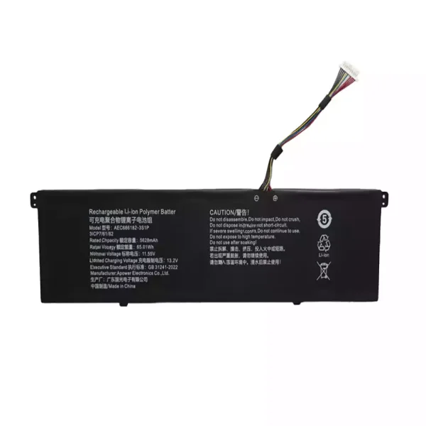 Batterij laptop accu voor AEC686182-3S1P