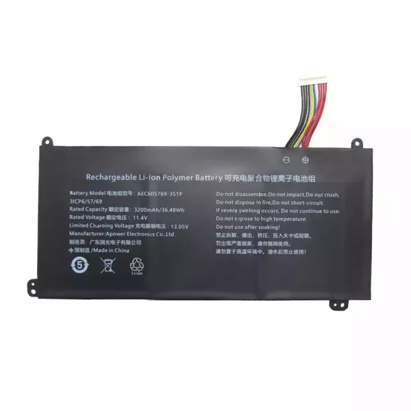 Batterij laptop accu voor AEC605769-3S1P