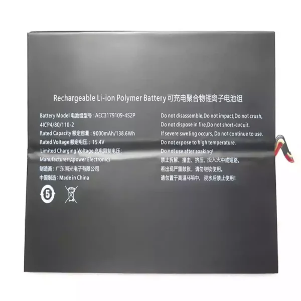 Batterij laptop accu voor AEC3179109-4S2P
