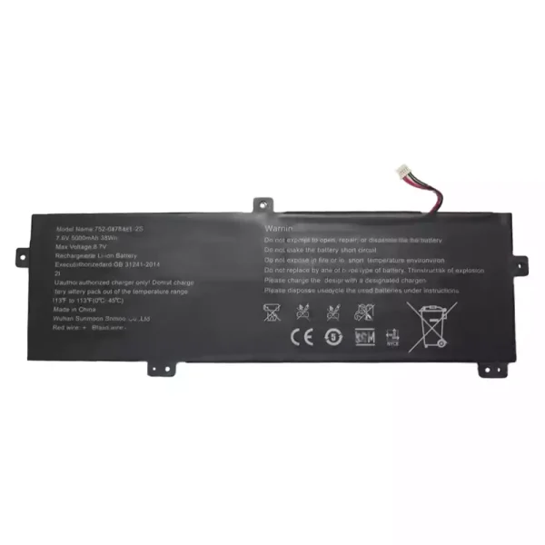 Batterij laptop accu voor 752-0478131-2S