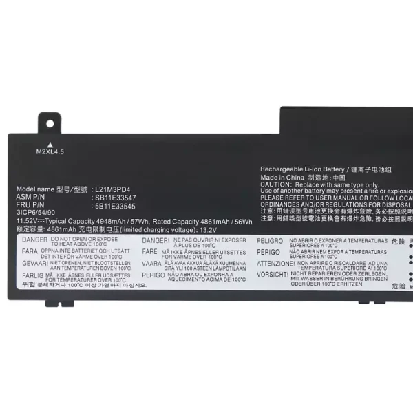 Batterij laptop accu voor LENOVO L21M3PD4 - Afbeelding 3