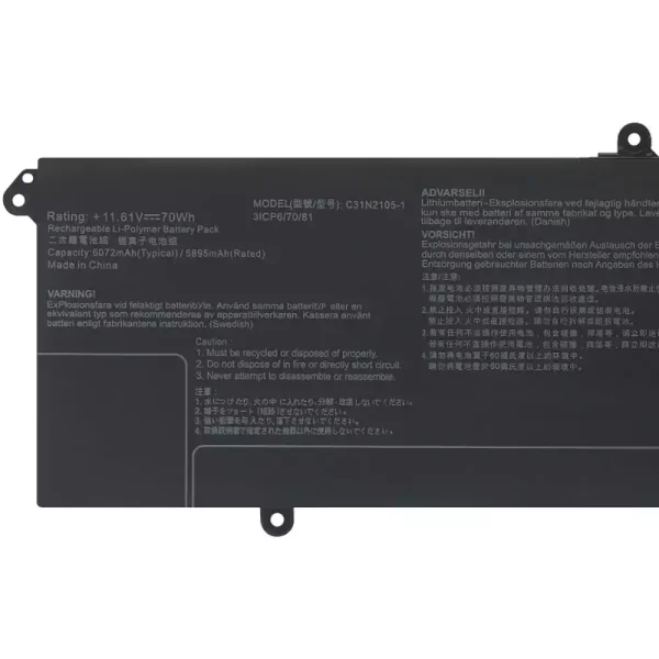 Batterij laptop accu voor ASUS C31N2105-1 - Afbeelding 3