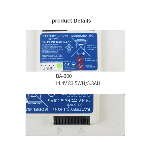 Vervangende accu voor Inogen Oxygen Machine 1400-1020 1400-1030 1400-1000 - Afbeelding 3