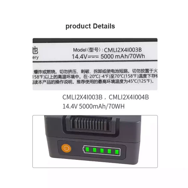 Vervangende accu voor COMEN CMLI2X4I003B - Afbeelding 3