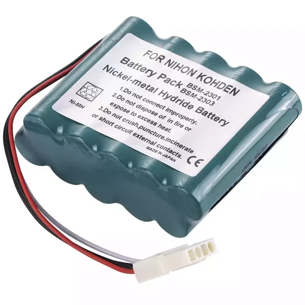Vervangende accu voor Nihon Kohden WS-231P,QI-231P,QI-236P,BSM-73 - Afbeelding 2