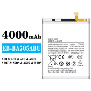 Originele accu EB-BA505ABU voor Samsung A50/A30/A20/M10S/M107/A30S/A307/A50S/A507