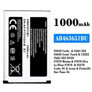 Originele accu AB463651BU voor Samsung S3650 Corby