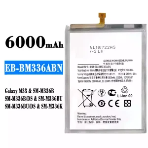 Originele accu EB-BM336ABN voor Samsung Galaxy M33