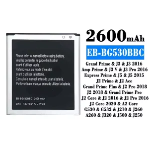 Originele accu EB-BG530BBC voor Samsung J3/J3 2016/J3 Pro 2016/J5/J5 2015