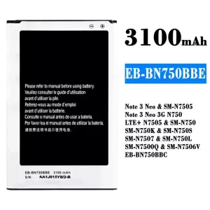 Originele accu EB-BN750BBE EB-BN750BBC voor Samsung Note 3 Neo