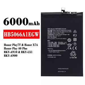 Originele accu HB5066A1EGW voor HUAWEI Honor Play 7T/ Honor X7A/Honor Play 40 Plus