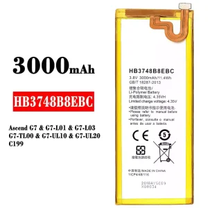 Originele accu HB3748B8EBC voor HUAWEI Ascend G7