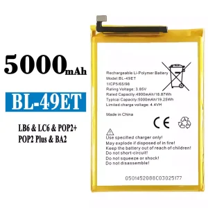 Originele accu BL-49ET voor Tecno LB6 / LC6 / POP2+ / POP2 Plus /BA2