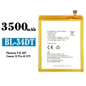 Originele accu BL-34DT voor Tecno Phantom 9/ Camon 12 Pro