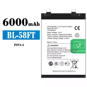 Originele accu BL-58FT voor Tecno POVA 6
