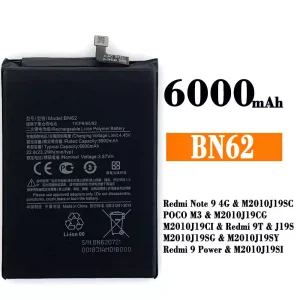 Originele accu BN62 voor Xiaomi Redmi Note 9 4G / Redmi 9T / Redmi 9 Power
