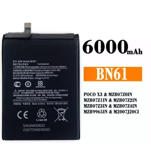 Originele accu BN61 voor Xiaomi POCO X3