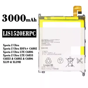 Originele accu LIS1520ERPC voor Sony Xperia Z Ultra / Xperia Z Ultra HSPA+ C6802 / Xperia Z Ultra LTE C6806 / Xperia Z Ultra LTE C6833