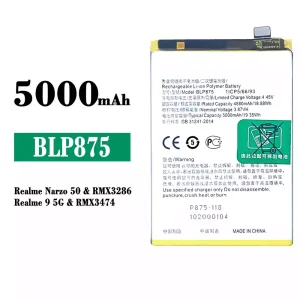 Originele accu BLP875 voor OPPO Realme Narzo 50 / Realme 9 5G