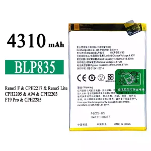Originele accu BLP835 voor OPPO Reno5 F /Reno5 Lite /F19 Pro /A94 4G
