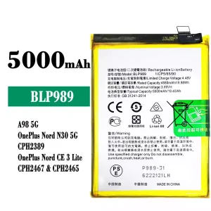 Originele accu BLP989 voor OPPO A98 5G /OnePlus Nord N30 5G /OnePlus Nord CE 3 Lite