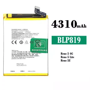 Originele accu BLP819 voor OPPO Reno 5 4G /Reno 6 4G /F19 Pro Plus /Reno 5 Lite /Reno 5Z