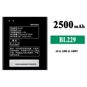Originele accu BL229 voor Lenovo A8/A806/A808T
