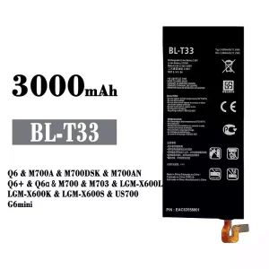 Originele accu BL-T33 voor LG Q6 /Q6+ /Q6a /G6mini