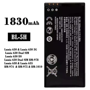 Originele accu BL-5H voor Nokia Lumia 630 / Lumia 638 / Lumia 635 / RM-974 / RM-975 / RM-1010